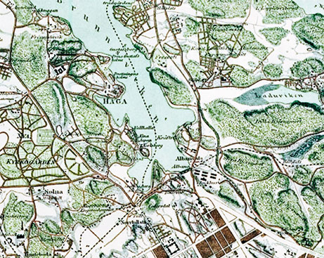 Topograﬁska kårens Stockholmskarta 1891.